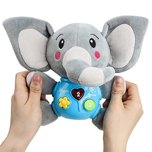 STEAM Life Baby Toys 0 3 6 12 Months - Plush Elephant Infant Toys - Newborn Baby Musical Toys for Baby 6 to 12 Months - Light Up Baby Toys for Boys Girls Toddlers - Baby Gifts for 0 3 6 9 12 Month