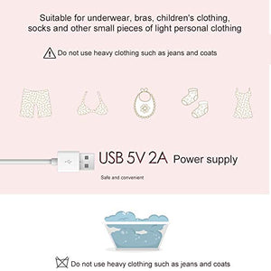Portable washing machine,Mini Tub Washing Machine With Foldable, Personal Rotating Ultrasonic Turbines Washer USB Powered Convenient Laundry for Camping Apartments Dorms RV Business Travel (01)