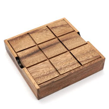 Load image into Gallery viewer, BSIRI Tic Tac Toe Wooden Board Game Table Toy Player Room Decor Tables Family XOXO Decorative Pieces Adult Rustic Kids Play Travel Backyard Discovery Night Level Drinking Romantic Decorations
