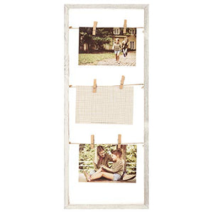 Gallery Perfect 17FW1938 Rustic Collage Gallery Wall Kit Picture Frame Set, Multi Size - 4" x 6", 5" x 7", White, 9 Piece