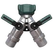 Load image into Gallery viewer, 2WAYZ Garden Hose Splitter Y + 90 Degrees Garden Hose elbow with shut off valve
