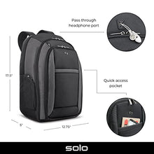 Load image into Gallery viewer, Solo New York Metropolitan 16 Inch Laptop Backpack with Removable Sleeve, Black/Grey
