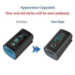 Wellue Bluetooth Pulse Oximeter Fingertip, Blood Oxygen Saturation Monitor with Alarm, Free APP,Batteries, Carry Bag & Lanyard