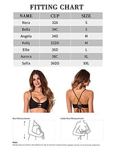 Load image into Gallery viewer, RELLECIGA Women's Strappy Longline Triangle Bikini Top (Small, Fuchsia)
