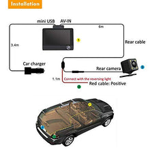 Load image into Gallery viewer, 1080P 170°Wide Angle,4&quot; Dual Lens HD Car DVR Rearview Video Dash Cam Recorder Camera LCD Screen G-Sensor, WDR, Parking Monitor, Loop Recording, Motion Detection

