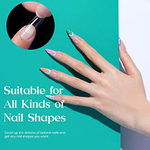 Load image into Gallery viewer, Beetles Gel Nail Tips Kit 500Pcs Clear Full Cover Medium Stiletto Pre-shaped False Nails for Gel Polish, Soak Off Easy Nail Extensions Acrylic Nails False Press on Nail Tips
