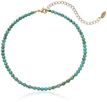 Load image into Gallery viewer, Ettika Still Surprise You Turquoise and Gold Choker Necklace
