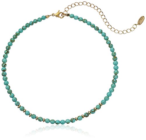 Ettika Still Surprise You Turquoise and Gold Choker Necklace