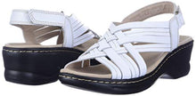 Load image into Gallery viewer, Clarks womens Lexi Carmen Sandal, White Leather, 9.5 US
