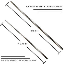 Load image into Gallery viewer, PSKOOK 2 Size Pack Pocket-Size Fire Bellows Collapsible Stainless Steel Fire Blower Pipe Builds Campfire Tool with Poly Carrying Bag (2 Size)
