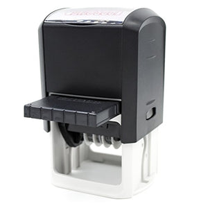 MaxMark Q43 (Large Size) Date Stamp with"Approved" Self Inking Stamp - Blue Ink