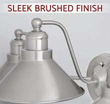 Load image into Gallery viewer, Kira Home Welton 25.5" Modern Industrial 3-Light Vanity/Bathroom Light, Brushed Nickel Finish
