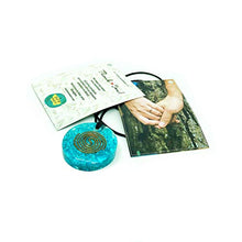 Load image into Gallery viewer, Pura Esprit Orgonite Orgone Pendant- Handmade Aquamarine Orgone Energy Generator Chakra Healing Natural Crystal Pendant Necklace for – Emf Protection Reiki Healing Meditation Jewelry
