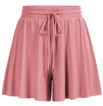 Load image into Gallery viewer, JACK SMITH 2 in 1 Flowy Running Shorts for Women Gym Yoga Athletic Workout Biker Lounge Skorts Summer(L, Light Pink)
