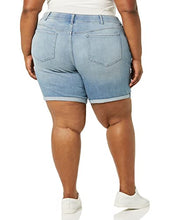 Load image into Gallery viewer, Riders by Lee Indigo Women's Plus Size Modern Collection 8" Double Rolled Cuff Denim Short, Falling Star, 16W AVG

