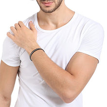 Load image into Gallery viewer, MOWOM Alloy Genuine Leather Bracelet Bangle Cuff Rope for Women Boys Kids Gemstone Beads Braided 1 Wraps &amp; 2 Wraps Stone Adjustable Handmade Jewelry Gift
