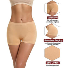 Load image into Gallery viewer, Cotton Boyshort Underwear for Women Seamless Panties Stretch Boxer Briefs Boy Short Panty (X-Large, B2204COT-2)
