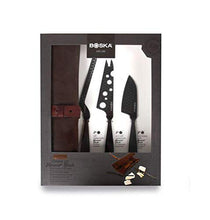 Load image into Gallery viewer, Boska Cheese Knife Set Monaco+ Black with Leather Case
