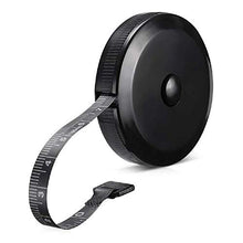 Load image into Gallery viewer, Soft Tape Measure Retractable Measuring for Body Fabric Sewing Tailor Cloth Knitting Craft Weight Loss Measurements Retractable Black Dual Sided Tape Measure Body Measuring 1 Pack
