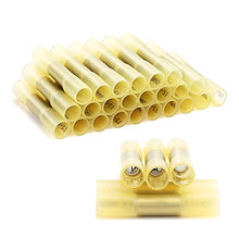 Load image into Gallery viewer, 120 Pcs Heat Shrink Butt Connectors, AWG12-10 Waterproof Insulated Electrical Wire Connectors, Crimp &amp; Shrink Butt Splice Connectors Terminal for Automotive Marine Truck Trailer Stereo (Yellow)
