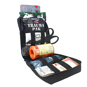 MediTac Premium IFAK Kit - Feat. Trauma Pak, CAT Tourniquet, HyFin Vent Chest Seal, Israeli Bandage - Black