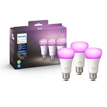 Load image into Gallery viewer, Philips Hue White and Color Ambiance 3-Pack A19 LED Smart Bulb, Bluetooth &amp; Zigbee Compatible (Hue Hub Optional), Works with Alexa &amp; Google Assistant – A Certified for Humans Device (562785)
