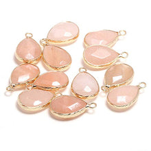 Load image into Gallery viewer, 8 pcs Natural Stone Pendant,Water Drop Shape Natural Pink Aventurine Necklace Pendant for DIY Jewelry Making Necklace Bracelet
