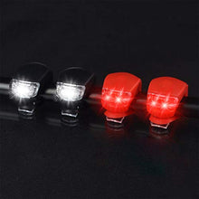 Load image into Gallery viewer, Malker Bicycle Light Front and Rear Silicone LED Bike Light Set - Bike Headlight and Taillight,Waterproof &amp; Safety Road,Mountain Bike Lights,Batteries Included (2pcs Red &amp; 2pcs Black)
