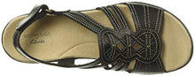 Load image into Gallery viewer, Clarks Women's Leisa Janna Sandal, Black Leather, 80 M US
