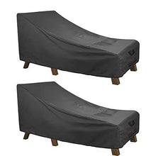 Load image into Gallery viewer, ULTCOVER Waterproof Patio Lounge Chair Cover Heavy Duty Outdoor Chaise Lounge Covers 2 Pack - 84L x 32W x 32H inch, Black

