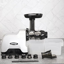 Load image into Gallery viewer, Omega Compact Slow Speed Multi-Purpose Nutrition System Juicer with Quiet Motor Creates Continuous Fresh Healthy Fruit and Vegetable Juice at 80 RPM, 200-Watt, Silver
