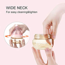 Load image into Gallery viewer, Baby Bottles for Newborn Baby PPSU Anti Colic Infant Bottles Wide Neck Breast-Like Nipple Slow Flow Breastfeeding Toddler Bottles-2pack (2.5 oz/pc, Pink)

