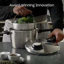 Load image into Gallery viewer, Fissler Vitavit Premium Pressure Cooker with Steamer Insert - Premium German Construction - Built to Last for Decades - Safe &amp; Easy Pressure Cooker with Glass Lid - For All Cooktops - 3.7 Quarts
