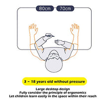 Load image into Gallery viewer, Pstarts Kids Desk and Chair Set, Height Adjustable Child Table and Chair Set, Home School Use Anti-Reflective Children Study Table with LED Light/Reading Board/Pull-Out Drawer
