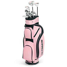Load image into Gallery viewer, Tangkula Womens Golf Clubs Package Set 10 Pieces Right Hand, Includes 460cc Alloy Driver, 3# Fairway Wood, 4# Hybrid, 6#, 7#, 8#, 9# &amp; P# Irons, Free Putter, Golf Club Set (Pink)
