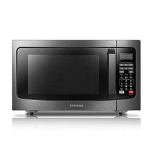 Load image into Gallery viewer, Toshiba EM131A5C-BS Microwave Oven with Smart Sensor, Easy Clean Interior, ECO Mode and Sound On/Off, 1.2 Cu.ft, Black Stainless Steel
