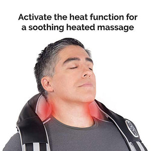 TruMedic InstaShiatsu+ Neck, Back, and Shoulder Massager with Heat - 3 Massage Speeds, Cordless & Rechargeable, Use at Home & Office for Full Body Shiatsu Relaxation (IS-3000PRO)