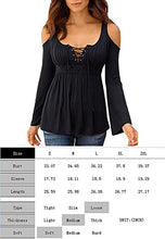 Load image into Gallery viewer, Mooncolour Womens 3/4 Sleeve Hollow Out Casual Loose Solid Blouse Tops  0705_black US Large
