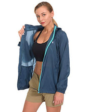 Load image into Gallery viewer, Little Donkey Andy Women&#39;s UPF 50 Protection Jacket Lightweight Packable Full Zip Hoodie for Running Cycling Walking, Navy Blue Large
