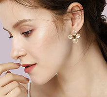 Load image into Gallery viewer, 14K Gold Plated Fashion Metal Flower Petals Simple Personality Trend luxury flower with S925 Silver Needle for Women Girl Gifts Valentines/Birthday/Anniversary/Mother’s Day
