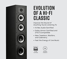 Load image into Gallery viewer, Polk Monitor XT70 Large Tower Speaker - Hi-Res Audio Certified, Dolby Atmos &amp; DTS:X Compatible, 1" Tweeter, (2) 6.5" Dynamically Balanced Woofers, (2) 8" Passive Radiators, (Single, Midnight Black)
