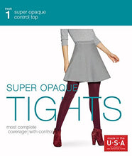 Load image into Gallery viewer, No Nonsense Women's Super Opaque Control-Top Tights, Black, Small
