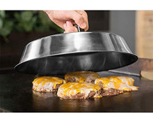 Load image into Gallery viewer, Blackstone Griddle Accessories - 12 Inch Round Basting Cover - Stainless Steel - Cheese Melting Dome and Steaming Cover - Best for Use in Flat Top Griddle Grill Cooking Indoor or Outdoor
