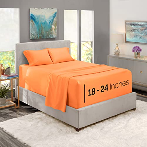 Nestl Deep Pocket Split King Sheets - Bed Sheets with 2 Fitted Sheets, Flat Sheet, Pillow Cases - Extra Soft Bedsheet Set with Deep Pockets for Split King - Light Gray Lavender