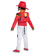 Load image into Gallery viewer, Paw Patrol Marshall Costume Hat and Jumpsuit for Boys, Deluxe Paw Patrol Movie Character Outfit with Badge, Toddler Size Medium (3T-4T)
