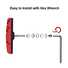 Load image into Gallery viewer, Bike Brake Pads Set, Alritz 3 Pairs Road Mountain Bicycle V-Brake Blocks Shoes with Hex Nut and Shims, No Noise No Skid, 70mm, for Front and Back Wheel
