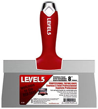 Load image into Gallery viewer, 8" Soft-Grip Stainless Steel Taping Knife - LEVEL5 | Pro-Grade | Metal Hammer End | 5-134

