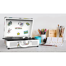 Load image into Gallery viewer, Victrola VSC-400SB-CNV Bluetooth Suitcase Turntable Canvas - Stickers (White)
