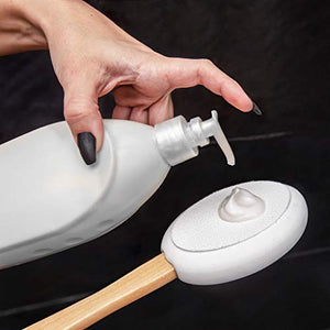 Toem Lotion Applicator for The Back | Applicators Easy Reach | Self Application of Cream Sunscreen Self Tanner | Includes 1 Applicator Handle, 4 Pads & 1 Hook (4 Pads)