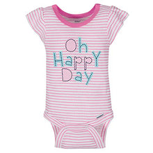 Load image into Gallery viewer, Gerber Baby Girls 4-Pack Short-Sleeve Onesies Bodysuit, Clouds, 6-9 Months
